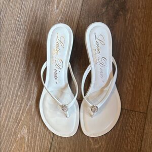 Luxe White Sandals with Crystal Accents